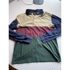 PacSun Los Angeles Men's Medium Rugby Shirt Long Sleeve Colorblock